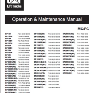 Caterpillar Cat DP30NTS Lift Trucks Service, Operation & Maintenance Manuals - PDF DOWNLOAD