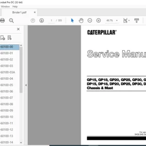 Caterpillar Cat DP35 FC Lift Trucks Service Manuals - PDF DOWNLOAD