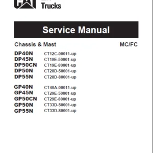 Caterpillar Cat DP50CN Lift Trucks Service, Operation & Maintenance Manuals - PDF DOWNLOAD