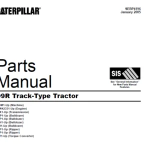 Caterpillar D9R Track-Type Tractor Parts Manual - PDF DOWNLOAD