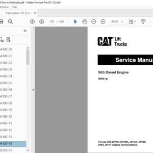 Caterpillar Lift Truck DP70 Service Manuals - Complete Set - PDF DOWNLOAD
