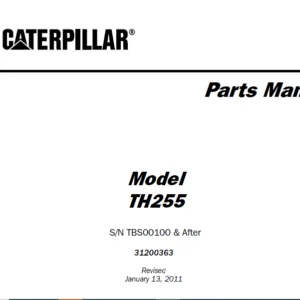 Caterpillar TH255 Parts Manual - PDF DOWNLOAD