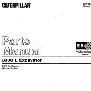 Caterpillar 330C L Excavators Parts Manual - PDF DOWNLOAD
