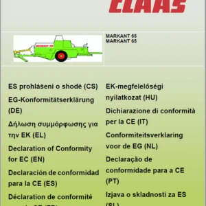 Claas Markant 55 Markant 65 Operator's Manual - PDF DOWNLOAD