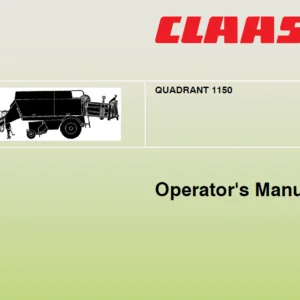 Claas Quadrant 1150 Operator's Manual - PDF DOWNLOAD