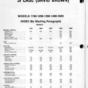 David Brown 1190 1290 1390 1490 1690 Shop Manual - PDF DOWNLOAD