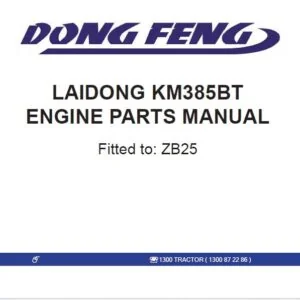 DongFeng Laidong KM385BT ZB25 Tractor Engine Parts Manual - PDF DOWNLOAD