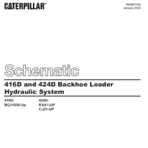 EN CAT Backhoe Loader 446D  Hydraulic Schematic Manual - PDF DOWNLOAD