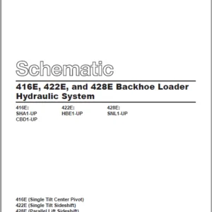 EN CAT 416E 422 and 428E Backhoe Loader Hydraulic System Schematic Manual -PDF DOWNLOAD