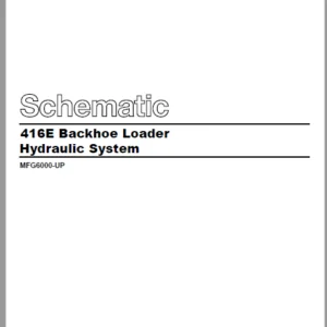 EN CAT 416E Backhoe Loader Hydraulic System Schematic Manual - PDF DOWNLOAD