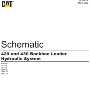 EN CAT 420 and 430 Backhoe Loader Hydraulic System Schematic Manual - PDF DOWNLOAD