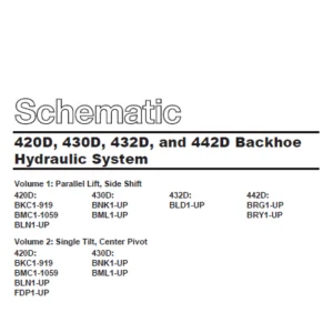 EN CAT 420D 430D 432D and 442D Backhoe Backhoe Loader Hydraulic System Schematic Manual - PDF DOWNLOAD