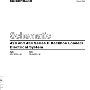 EN CAT 428 and 438 Series II Backhoe Loaders Electrical System Schematic Manual - PDF DOWNLOAD