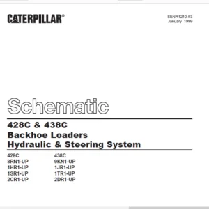 EN CAT 428C & 438C Backhoe Loader Backhoe Loader Hydraulic & Steering System Schematic Manual - PDF DOWNLOAD