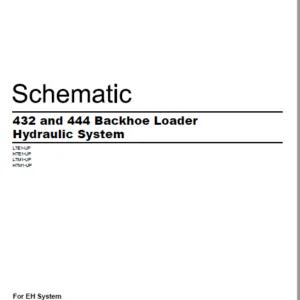 EN CAT 432 and 444 Backhoe Loader Hydraulic System Schematic Manual  - PDF DOWNLOAD