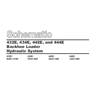 EN CAT 432E 434E  442E and 444E Backhoe Loader Hydraulic System Schematic Manual - PDF  DOWNLOAD