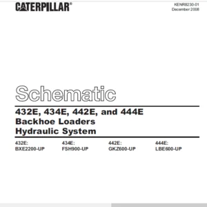 EN CAT 432E 434E 442E and 444E Backhoe Loader Hydraulic System Schematic Manual - PDF DOWNLOAD