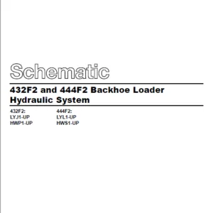 EN CAT 432F2 and 444F2 Backhoe Loader Hydraulic System Schematic Manual - PDF DOWNLOAD