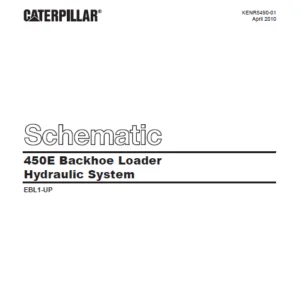 EN CAT 450E Backhoe Loader Hydraulic Schematic Manual - PDF DOWNLOAD