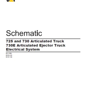 EN CAT 725 and 730 Articulated Truck 730E Articulated Ejector Truck Electrical System MANUAL - PDF DOWNLOAD