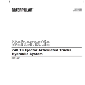 EN CAT 740 T3 Ejector Articulated Trucks  Hydraulic Schematic Manual - PDF DOWNLOAD