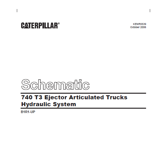 EN CAT 740 T3 Ejector Articulated Trucks Hydraulic Schematic Manual ...