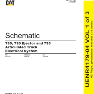 EN CAT Articulated Dump Truck 730 730 Ejector and 735  Electric Schematic Manual - PDF DOWNLOAD