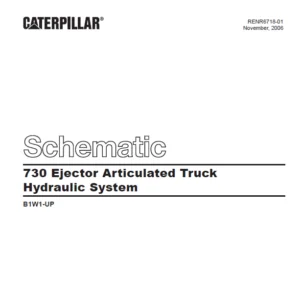 EN CAT Articulated Dump Truck  730 Ejector Hydraulic Schematic Manual - PDF DOWNLOAD