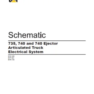 EN CAT Articulated Dump Truck 735, 740 and 740 Ejector Electric Schematic MANUAL - PDF DOWNLOAD