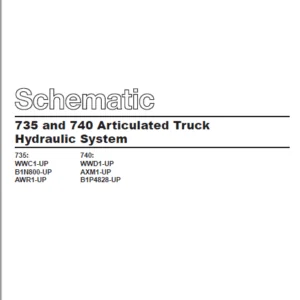 EN CAT Articulated Dump Truck 735 AND 740 Hydraulic Schematic Manual - PDF DOWNLOAD