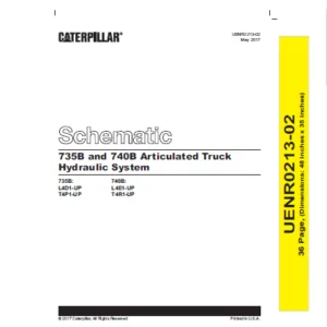 EN CAT Articulated Dump Truck 735B 740B  Hydraulic Schematic Manual - PDF DOWNLOAD