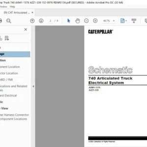 EN CAT Articulated Dump Truck 740 Electrical System Manual - PDF DOWNLOAD
