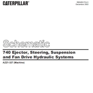 EN CAT Articulated Dump Truck 740 Steering Suspension Fan Drive  Hydraulic Schematic Manual - PDF DOWNLOAD