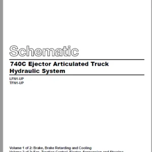EN CAT Articulated Dump Truck 740C Ejector  Hydraulic Schematic MANUAL - PDF DOWNLOAD