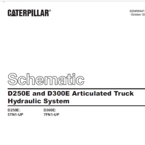 EN CAT Articulated Dump Truck D250E and D300E Hydraulic Schematic Manual - PDF DOWNLOAD