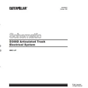 EN CAT Articulated Dump Truck D300D  Electric Schematic Manual - PDF DOWNLOAD