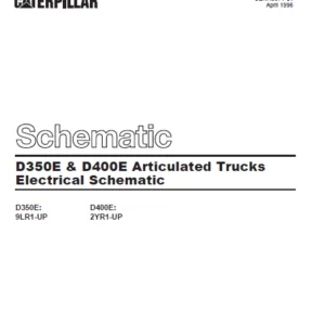 EN CAT Articulated Dump Truck D350E D400E  Electric Schematic Manual - PDF DOWNLOAD