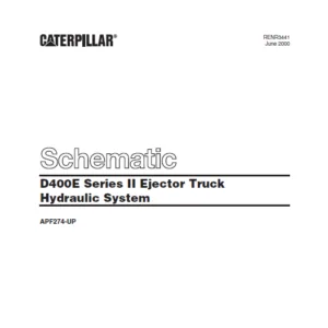 EN CAT Articulated Dump Truck D400E Series II Ejector Hydraulic Schematic MANUAL  - PDF DOWNLOAD