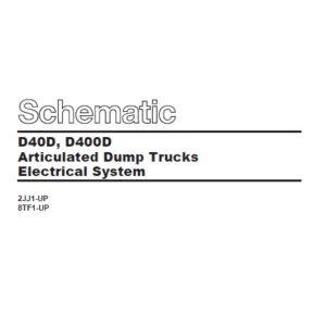 EN CAT Articulated Dump Truck D40D D400D Electric System Schematic  MANUAL - PDF DOWNLOAD