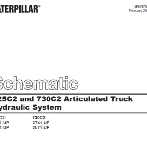EN CAT Articulated Dump Truck725C2 and 730C2 Hydraulic Schematic MANUAL  - PDF DOWNLOAD