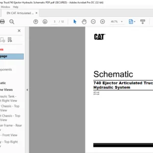EN CAT Articulated Dump Truck740 Ejector Hydraulic Schematic MANUAL - PDF  DOWNLOAD