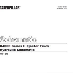 EN CAT Articulated Dump TruckD400E Series II Ejector Hydraulic Schematic Manual - PDF DOWNLOAD