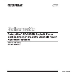 EN CAT Asphalt Paver AP-1000B Barber Greene BG-260C Hydraulic System  Schematic Manual - PDF DOWNLOAD