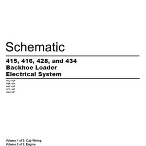 EN CAT Backhoe Loader 415 416 428 and 434 Backhoe Loader Electrical System Schematic Manual - PDF DOWNLOAD