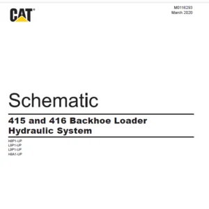 EN CAT Backhoe Loader 415 and 416 Pilot Backhoe  Hydraulic Schematic Manual - PDF DOWNLOAD