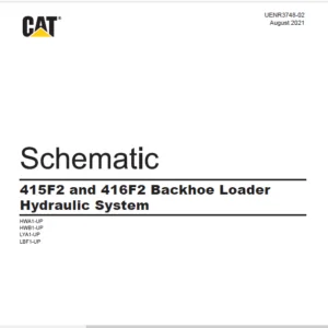 EN CAT Backhoe Loader 415F2 & 416F2 Hydraulic Schematic  Manual   - PDF DOWNLOAD