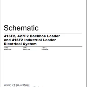 EN CAT Backhoe Loader 415F2 427F2 415F2 Industrial Loader  Electric Schematic Manual - PDF DOWNLOAD
