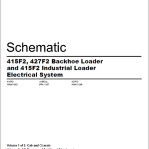 EN CAT Backhoe Loader 415F2 427F2 415F2 Industrial Loader  Electric Schematic Manual - PDF DOWNLOAD