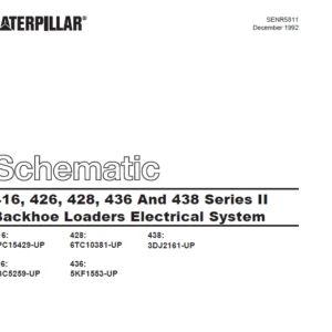 EN CAT Backhoe Loader 416 426 428 436 And 438 Series II  Electric Schematic Manual - PDF DOWNLOAD