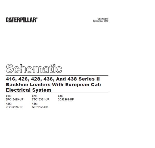 EN CAT Backhoe Loader 416 426 428 436 And 438 Series II With European ...